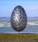 Preview: Egg sculpture silver steel